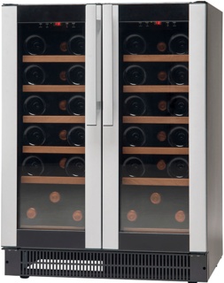 Две температурные зоны в винных холодильниках