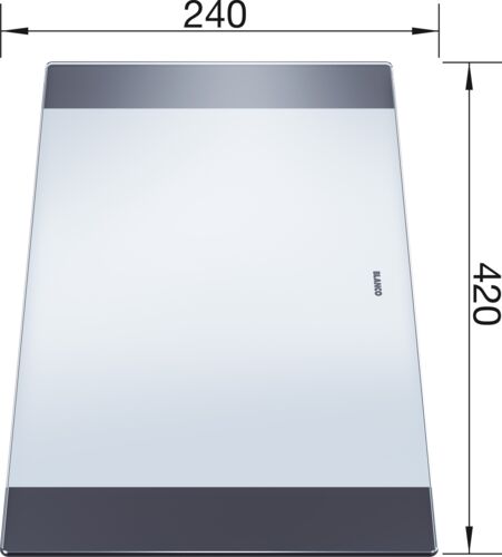 Разделочная доска Blanco 219645 ZEROX безопасное стекло 420 х240 мм