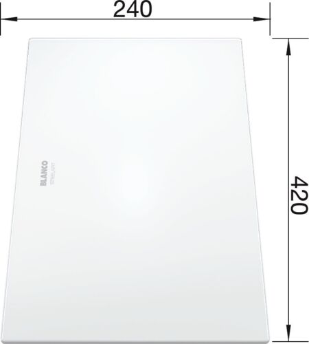 Разделочная доска Blanco 225333 белое матовое стекло 420x240 мм