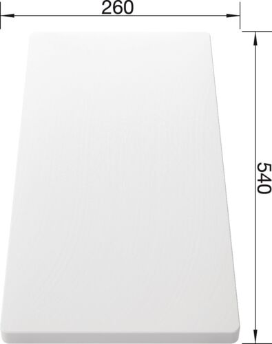 Разделочная доска Blanco 210521 белый пластик 540х260х20 мм