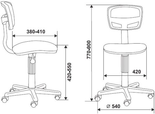 Кресло для оператора Бюрократ CH-299/BL/15-10