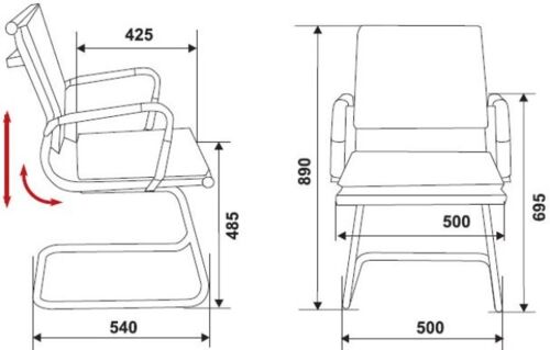 Кресло для посетителя Бюрократ CH-993-Low-V/ivory