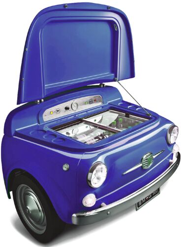 Холодильник Smeg 500 BL (FIAT500) синий