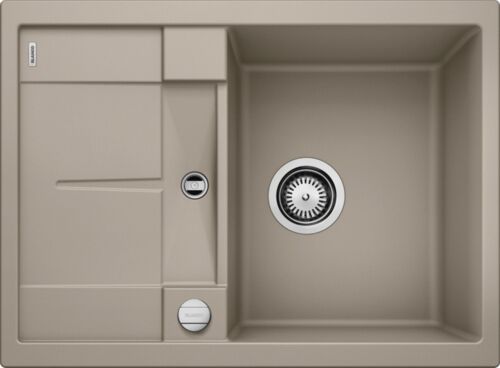 Кухонная мойка Blanco Metra 45 S Compact Silgranit серый беж, с клапаном-автоматом, 519580