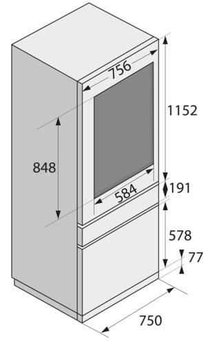 Комплект дверных панелей ProSeries для холодильника RWF 2826 S Asko DPRWF 2826 S