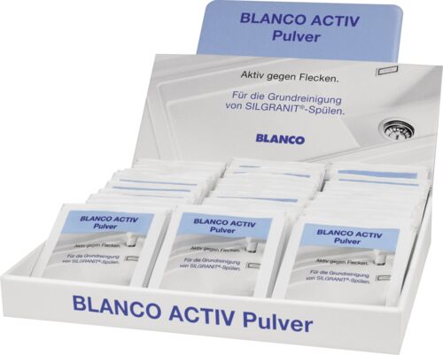 Средство для интенсивной очистки моек Blanco 520785 Стенд 12 упаковок по 3 пакетика по 25 г