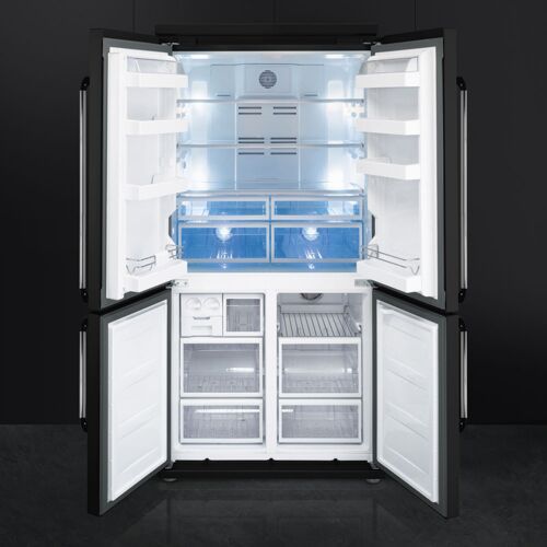 Холодильник Side-by-side Smeg FQ960N Черный, фурнитура серебристая