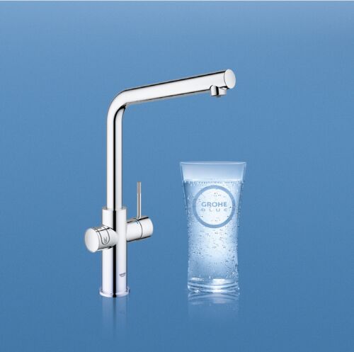 Комплект с вентилем для фильтрованной и газированной воды Grohe Blue Home хром, 31454000