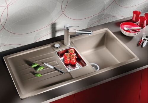 Кухонная мойка Blanco Lexa 6S Silgranit мускат, с клапаном-автоматом, 521873