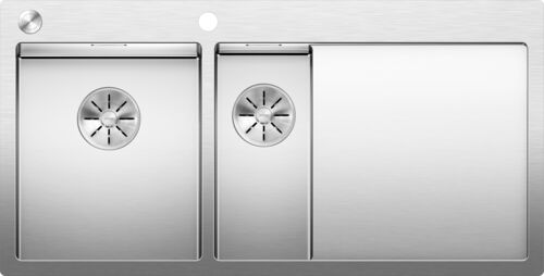 Кухонная мойка Blanco Claron 6S-IF/А (чаша слева) нерж. сталь зеркальная полировка, с клапаном-автоматом, 521646