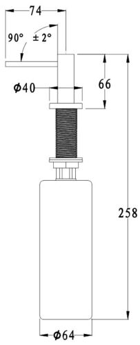 Дозатор Ewigstein 0026 серый металлик, малый с колбой