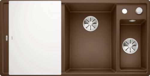 Кухонная мойка Blanco Axia III 6 S (чаша справа) Silgranit мускат, доска стекло, c кл.-авт. InFino, 523481