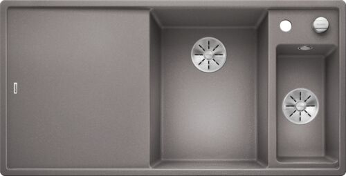 Кухонная мойка Blanco Axia III 6 S (чаша справа) Silgranit алюметаллик, доска ясень, c кл.-авт. InFino,523464