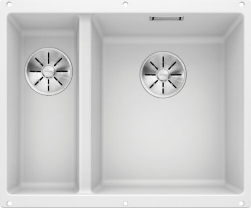 Кухонная мойка Blanco Subline 340/160-U Silgranit (чаша справа) белый, с отв. арм. InFino, 523562