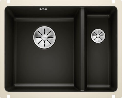 Кухонная мойка Blanco Subline 350/150-U керамика PuraPlus черный, с отв. арм. InFino, 523747