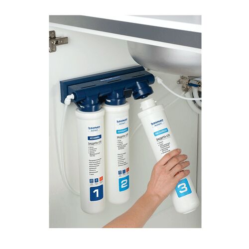 Комплект смеситель+фильтр для воды Blanco FONTAS II + БАРЬЕР алюметаллик, 525140P1