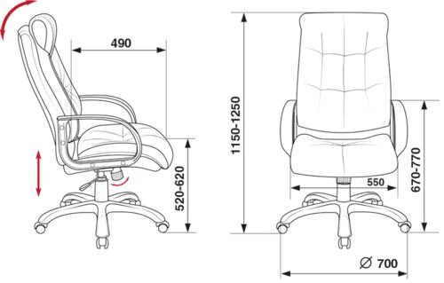 Кресло для руководителя Бюрократ CH-824B/MF111-2