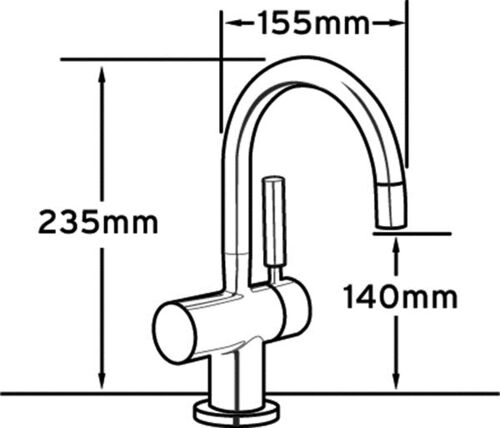 Кран горячей и холодной воды In-Sink-Erator F-HC3300С, 44320 хром