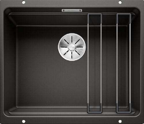 Кухонная мойка Blanco Etagon 500-U Silgranit черный, с отв. арм. InFino, 525887