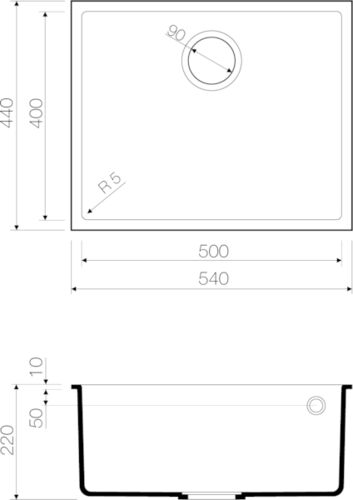 Кухонная мойка Omoikiri Bosen 54-U-GR Tetogranit/leningrad grey 4993539