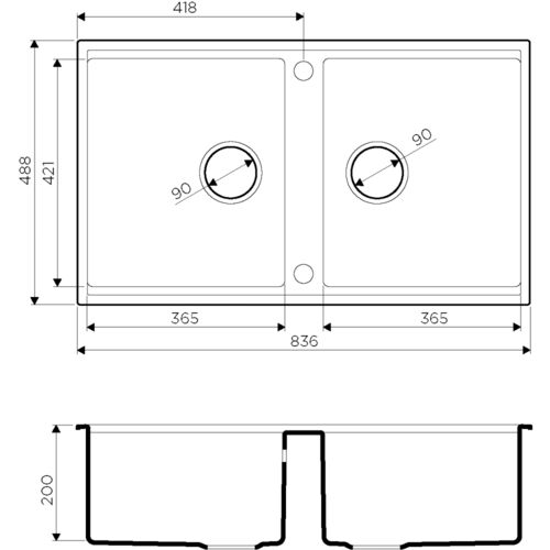 Кухонная мойка Omoikiri Kitagawa 83-2-U-GR Artceramic/leningrad grey