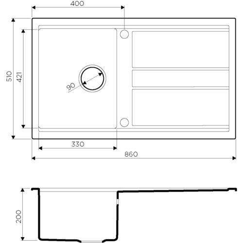 Кухонная мойка Omoikiri Kitagawa 86-GR Artceramic/leningrad grey