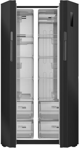 Холодильник Side-by-side Hyundai CS5005FV черное стекло
