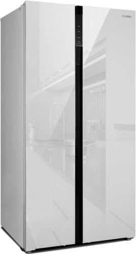 Холодильник Side-by-side Hyundai CS6503FV белое стекло