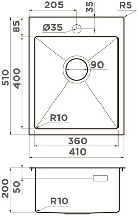 Кухонная мойка Omoikiri Akisame 41-GB нерж.сталь/графит