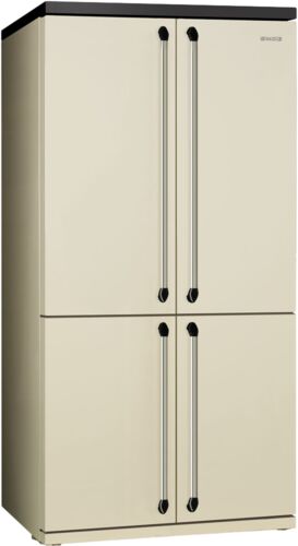 Холодильник Side-by-side Smeg FQ960P Кремовый, фурнитура серебристая