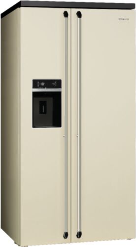 Холодильник Side-by-side Smeg SBS963P Кремовый, фурнитура серебристая