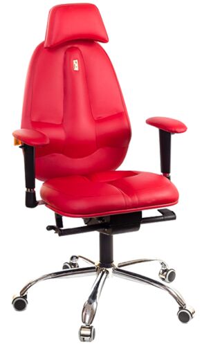 Кресло для руководителя Kulik System Classic Maxi экокожа красный