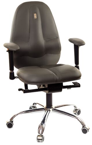 Кресло для руководителя Kulik System Classic Maxi экокожа серый графит