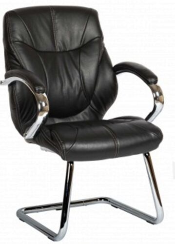 Кресло для посетителя Partcom CS-617P/CH Колорадо-2П хром PU-06 черный