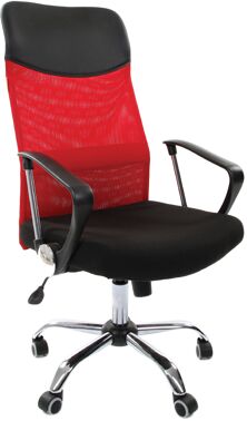 Кресло офисное Chairman 610 15-21, черный, TW красный