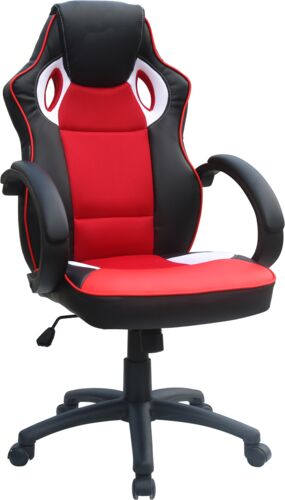 Кресло офисное Хорошие Кресла Геймер GK-0808 red/красный, экокожа