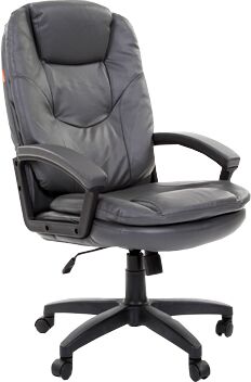 Кресло для руководителя Chairman 668 LT чер.пласт экопремиум серый
