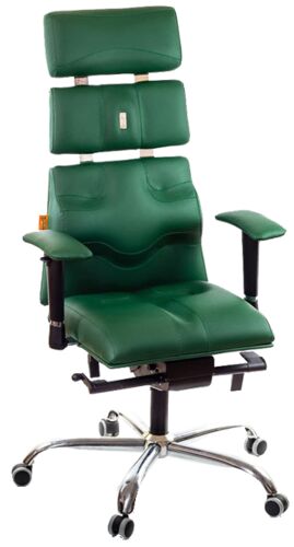 Кресло для руководителя Kulik System Pyramid экокожа зеленый