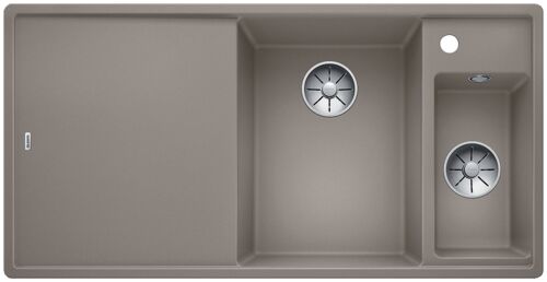 Кухонная мойка Blanco Axia III 6 S (чаша справа) Silgranit серый беж, доска стекло, c кл.-авт. InFino, 523480