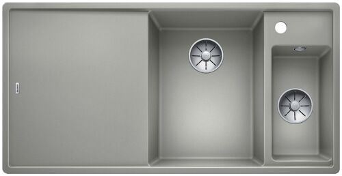 Кухонная мойка Blanco Axia III 6 S (чаша справа) Silgranit жемчужный, доска ясень, c кл.-авт. InFino, 523465