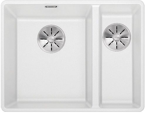 Кухонная мойка Blanco Subline 340/160-F Silgranit белый, с отв. арм. InFino, 523571