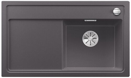 Кухонная мойка Blanco Zenar 45S-F (чаша справа) Silgranit темная скала, с кл.-авт. InFino, 523792