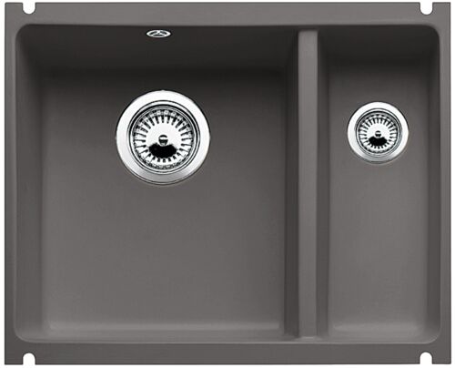 Кухонная мойка Blanco Subline 350/150-U керамика PuraPlus базальт, с клапаном-автоматом, 516976