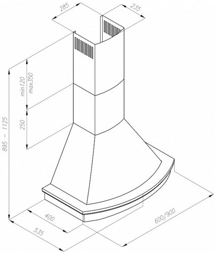 Вытяжка Maunfeld GRETTA (C) 90 бежевый/неокрашенная деревянная окантовка (клён)